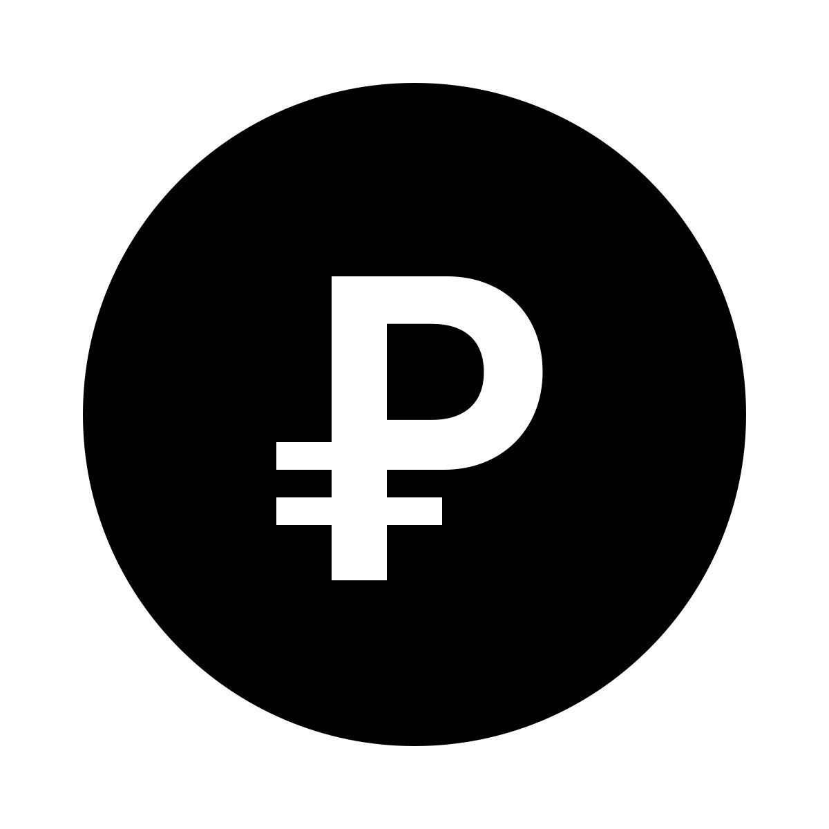 ios 17 glyph style rublo icon