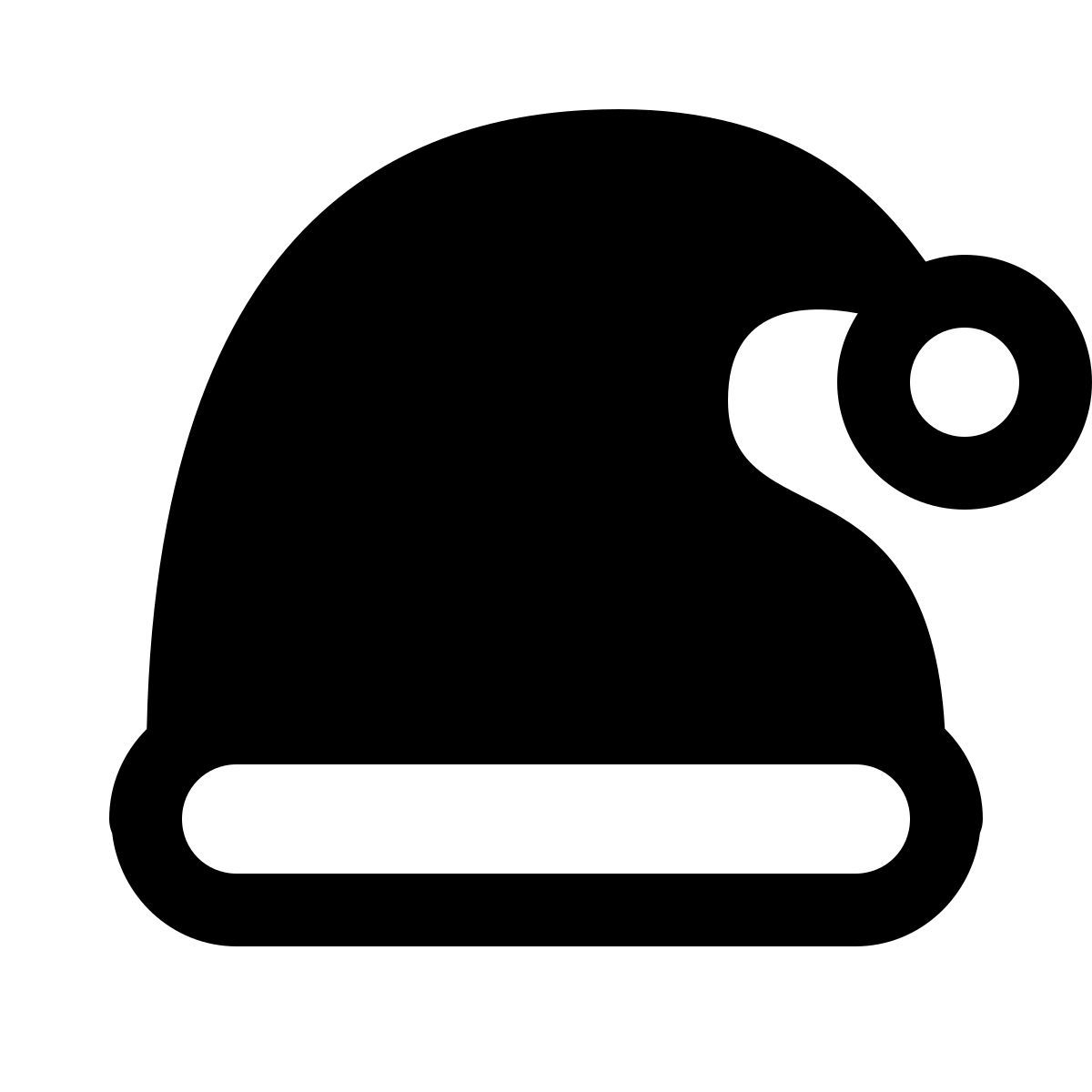 ios 17 glyph style weihnachtsmütze icon