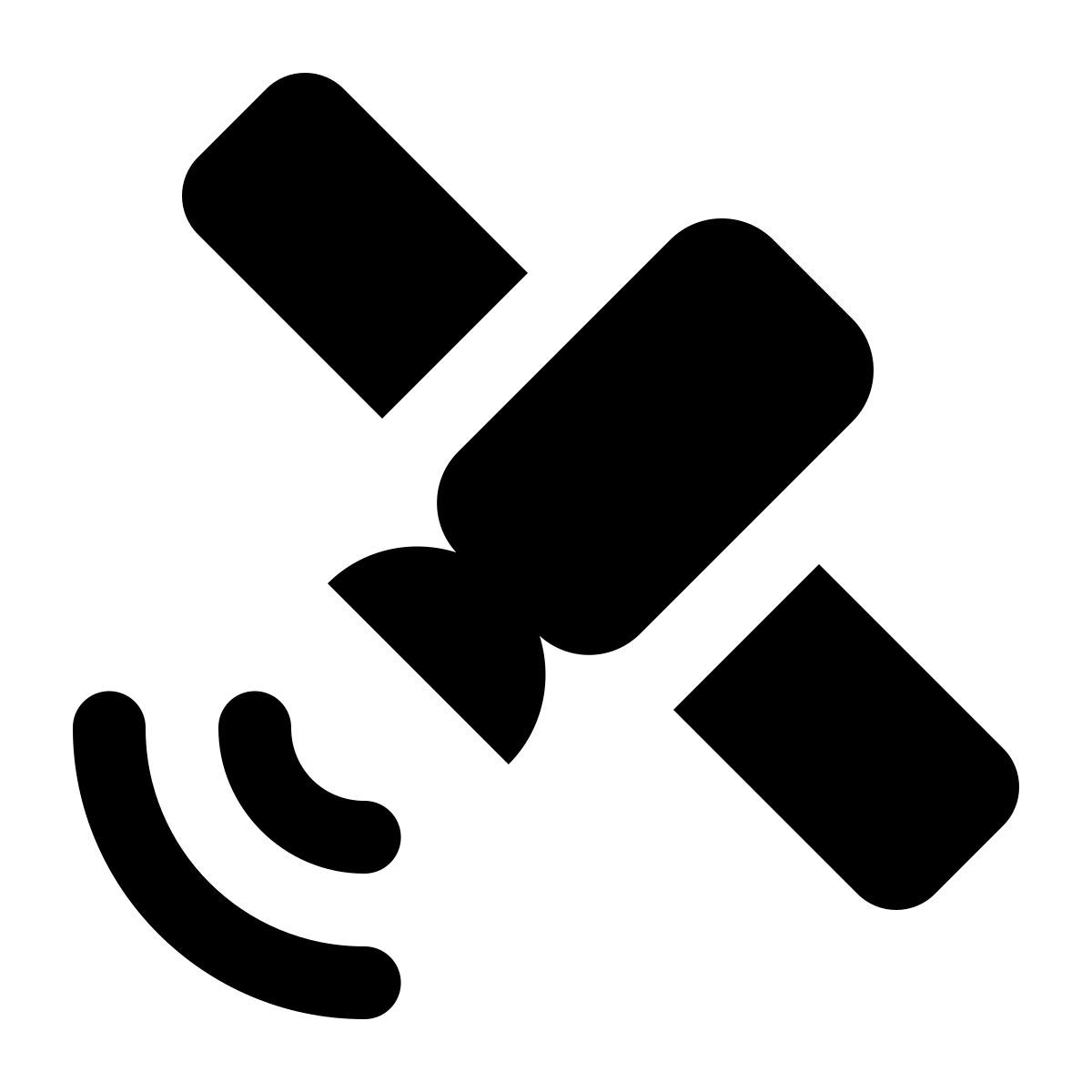 ios 17 glyph style satellite signal icon