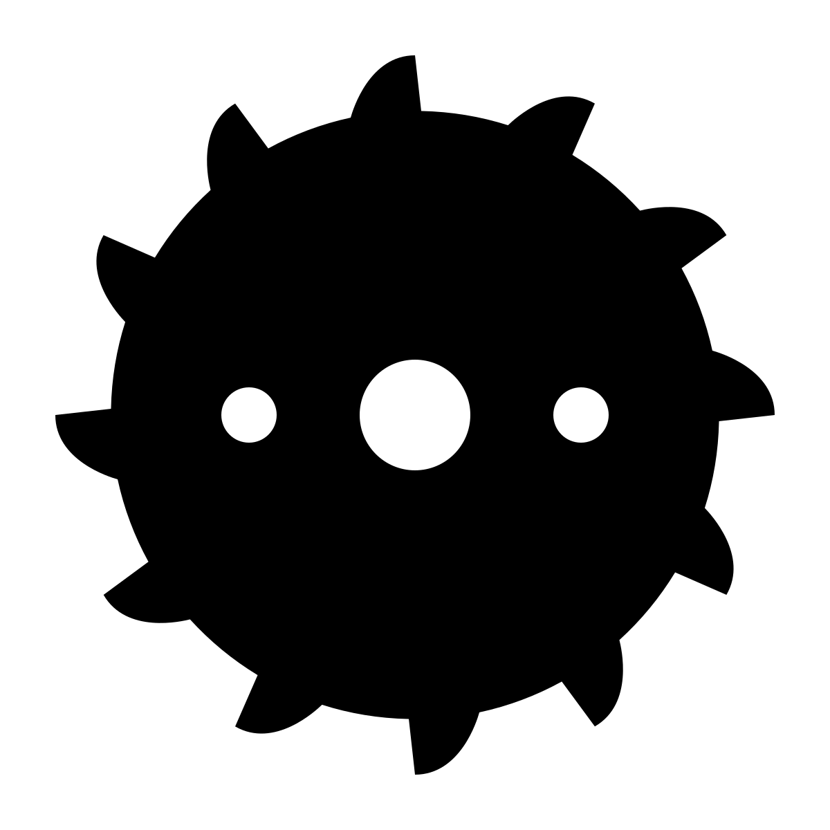 ios 17 glyph style saw blade icon