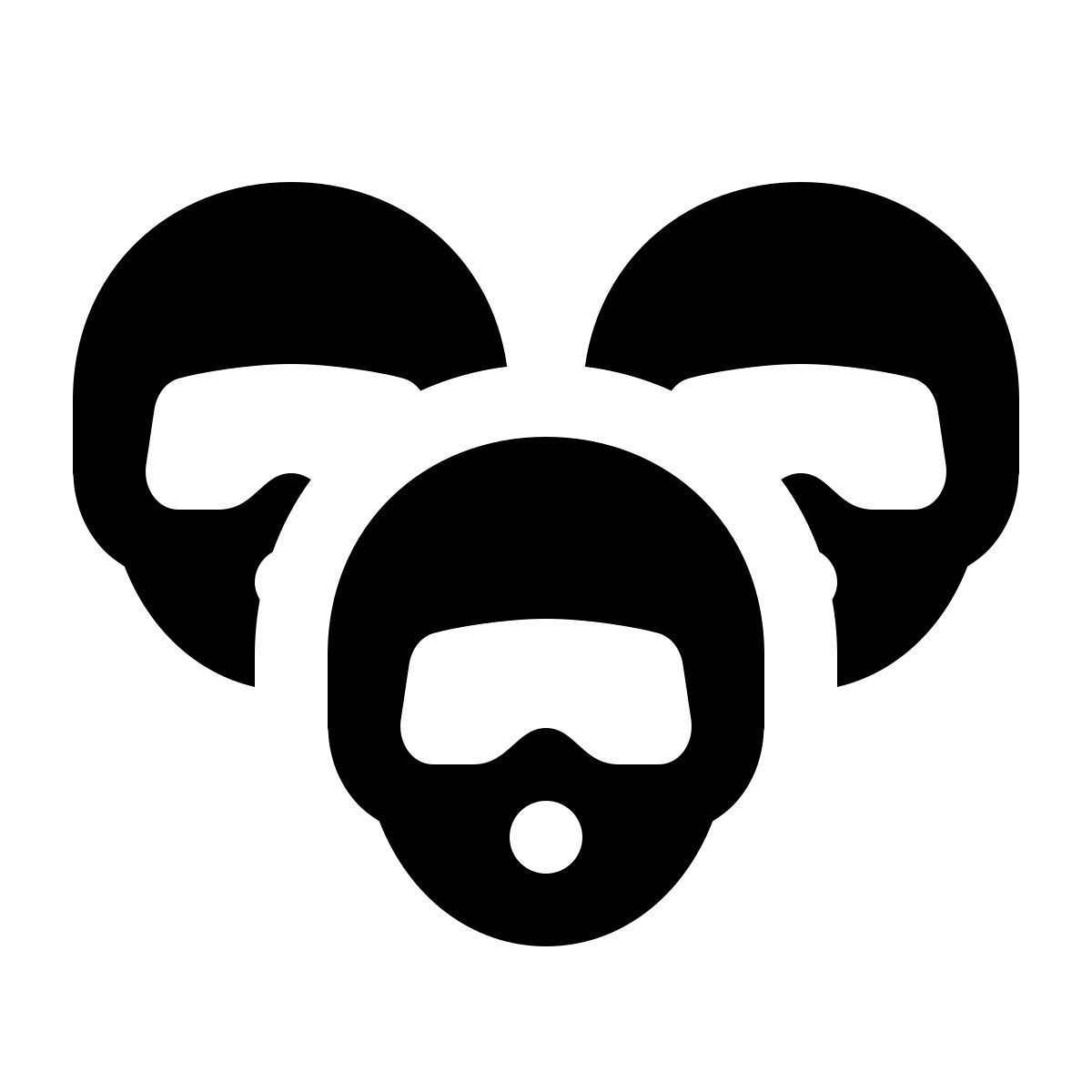 ios 17 glyph style 스쿠버 다이빙 팀 icon