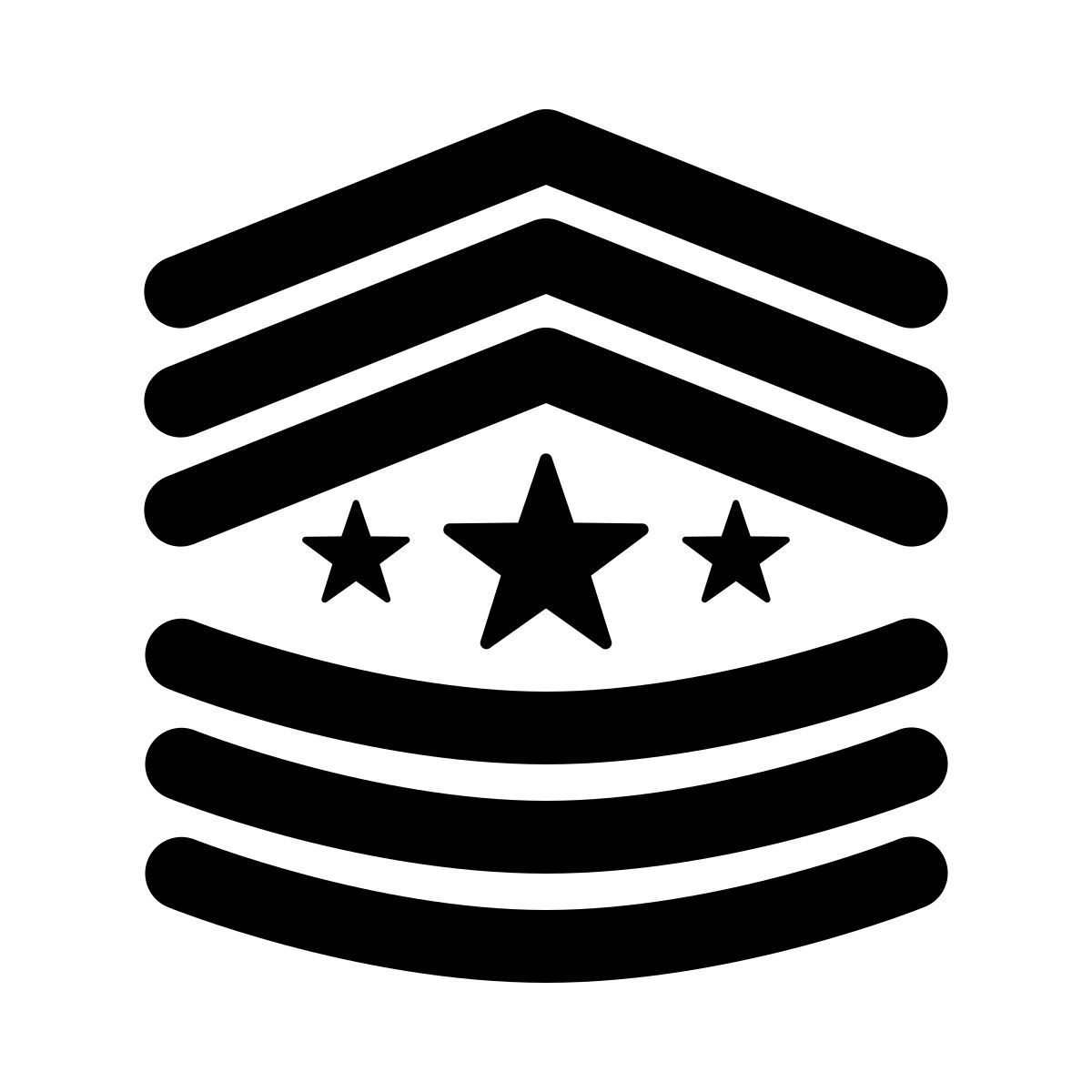 ios 17 glyph style el sargento mayor del ejército sma icon