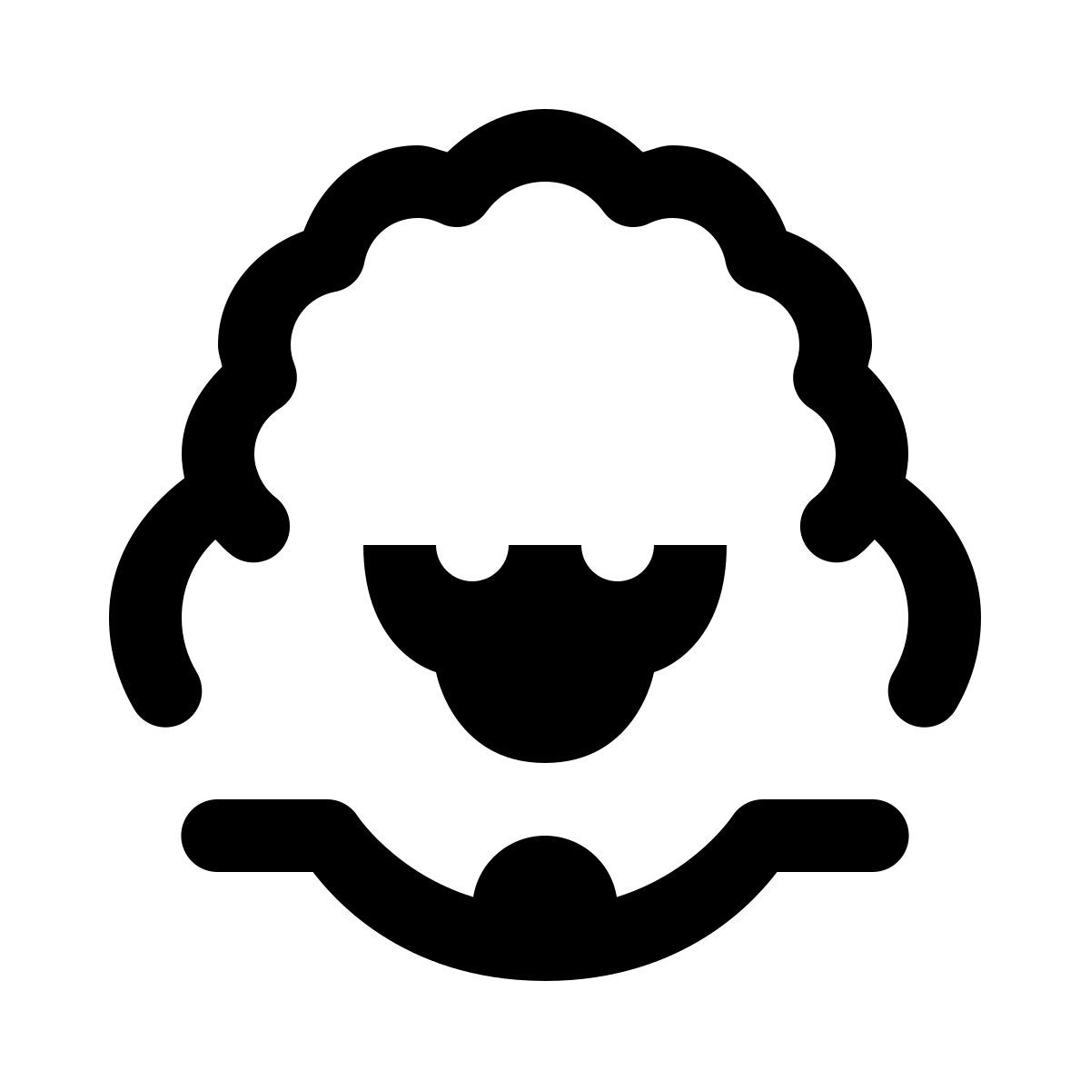 ios 17 glyph style sheep on bike icon