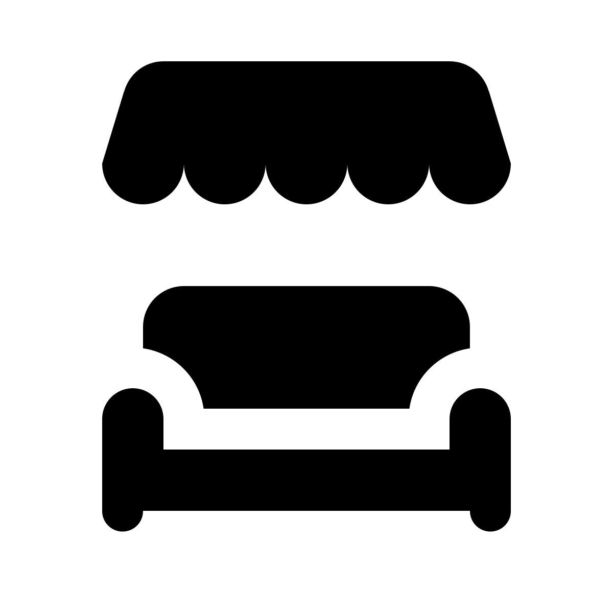 ios 17 glyph style shop on the couch icon