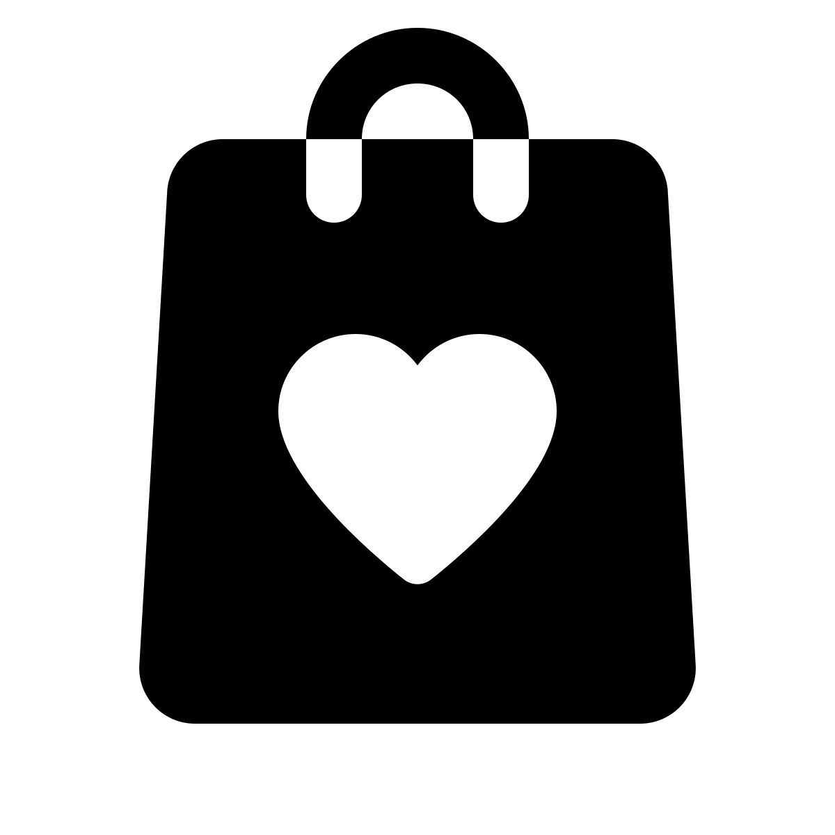 ios 17 glyph style maniaco dello shopping icon