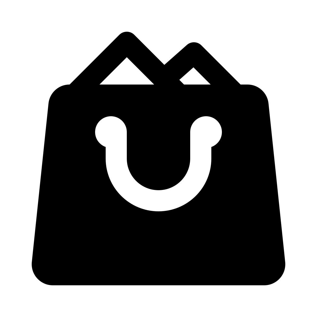 ios 17 glyph style shopping bag full icon