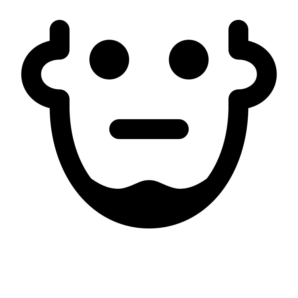 ios 17 glyph style kurzer bart icon