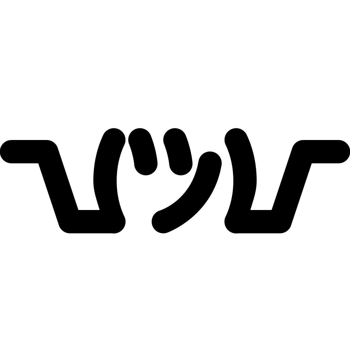 ios 17 glyph style emoticon "alzata di spalle". icon