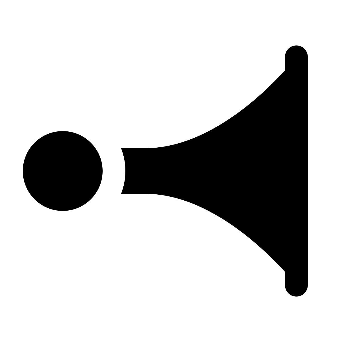 ios 17 glyph style 信号号角 icon