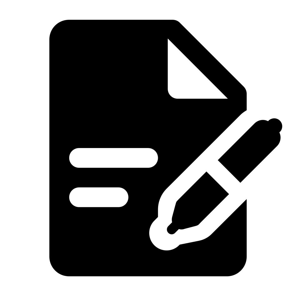 ios 17 glyph style firmar un documento icon