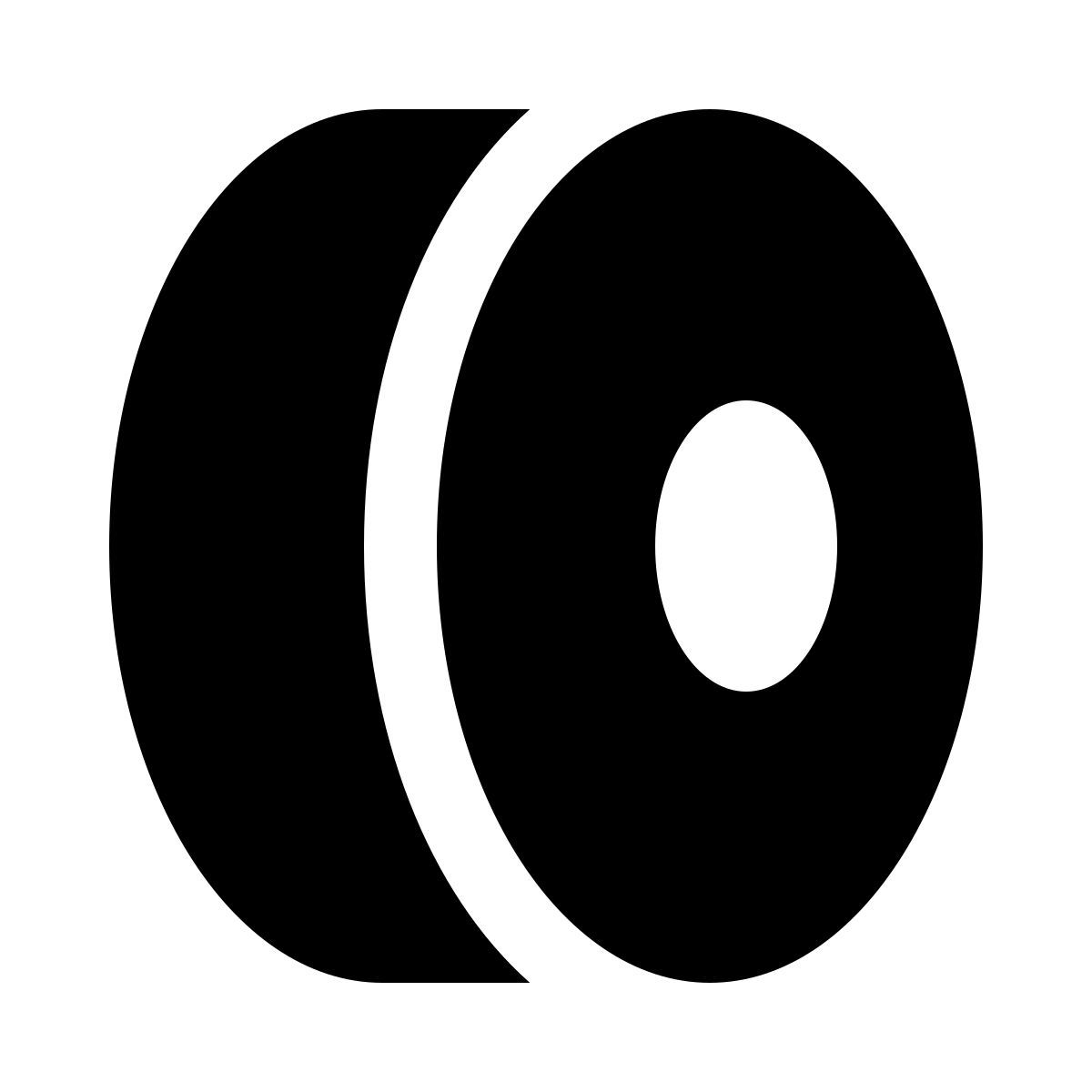 ios 17 glyph style roda do skate icon