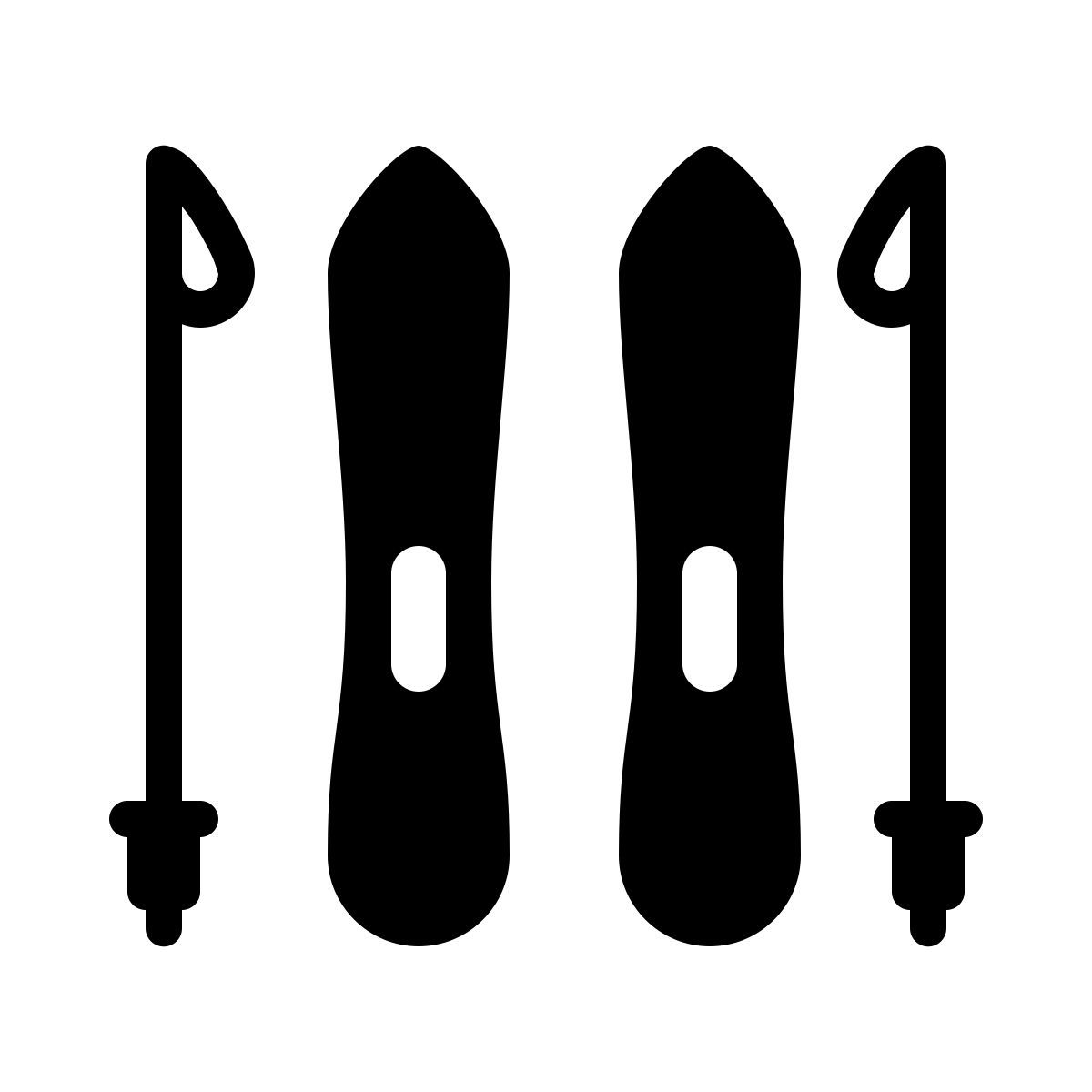 ios 17 glyph style esquí icon