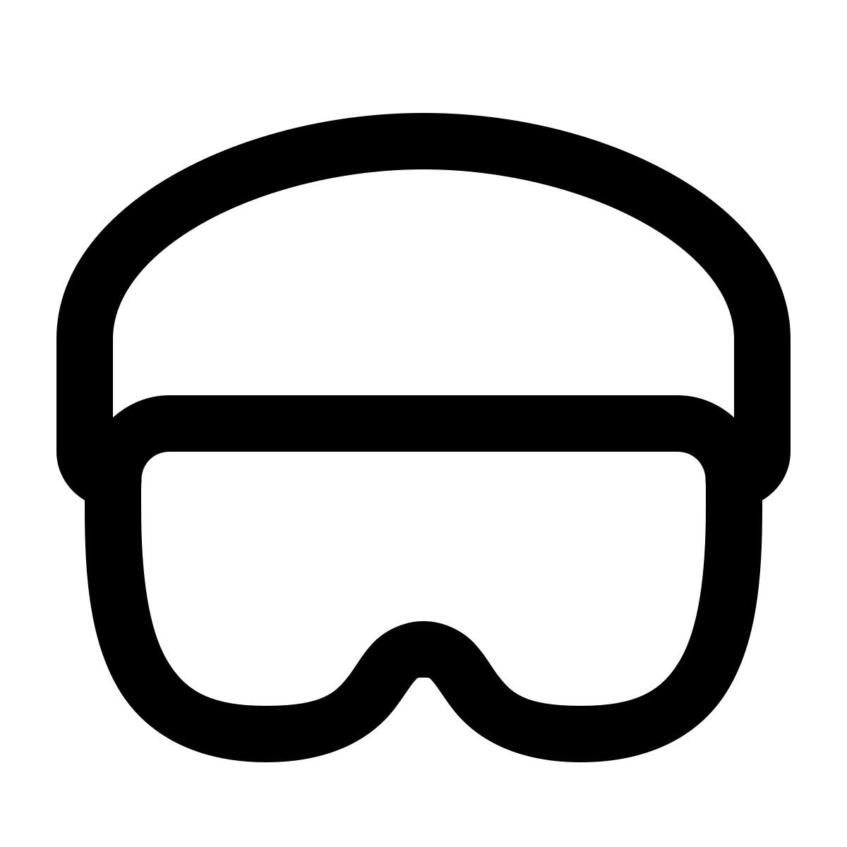 ios 17 glyph style gafas de protección icon