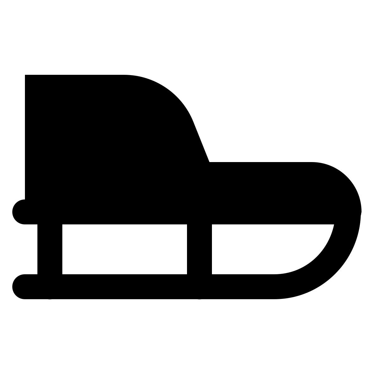 ios 17 glyph style 雪橇 icon