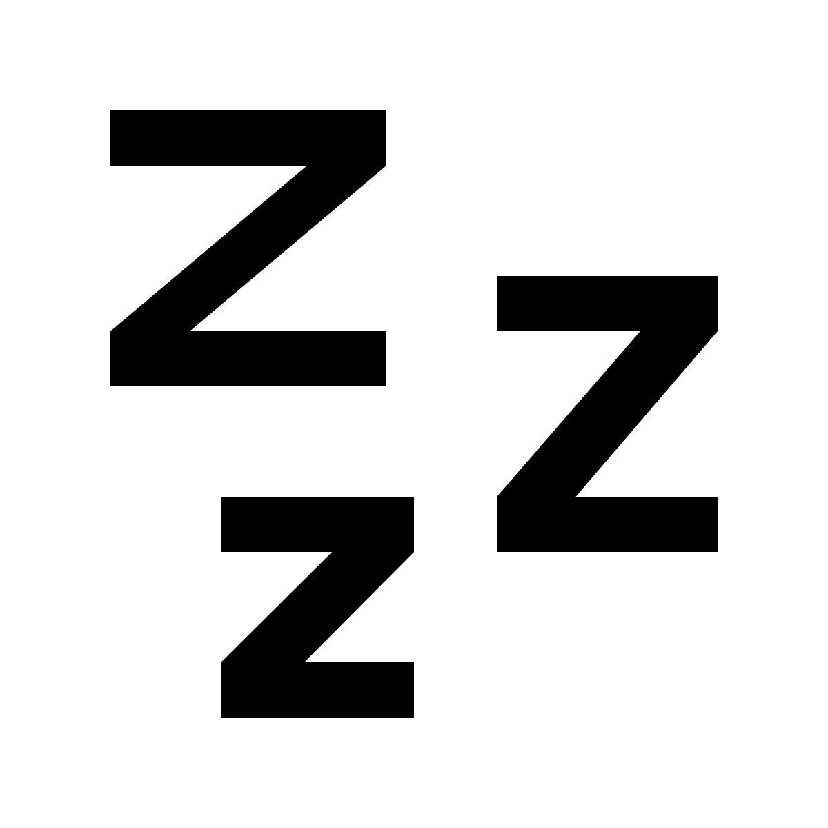 ios 17 glyph style 자다 icon