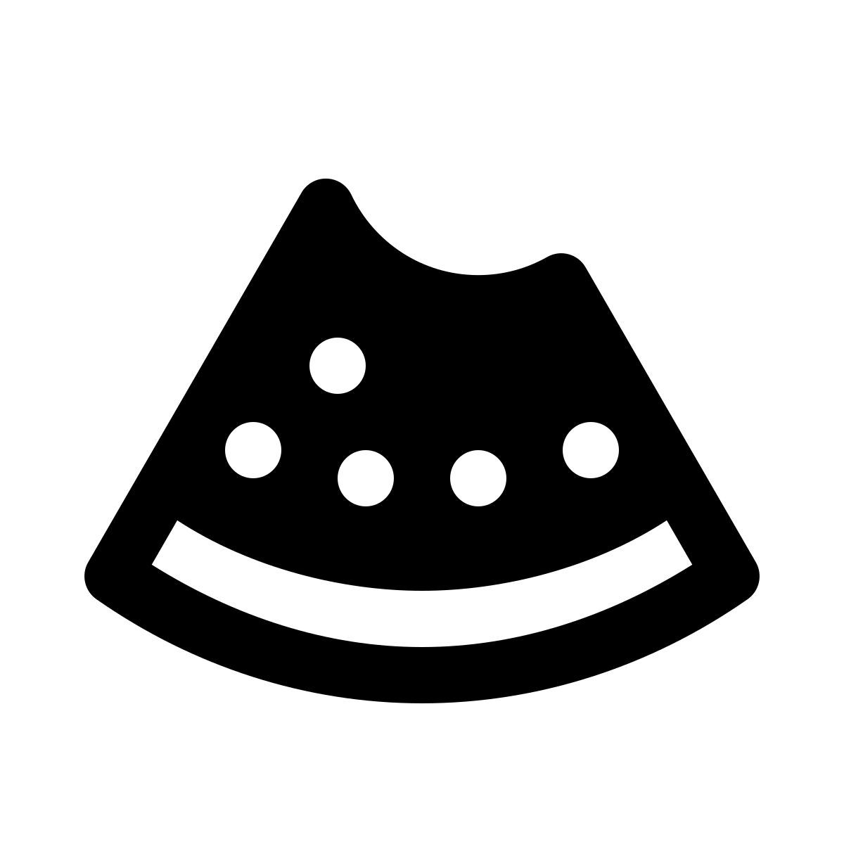 ios 17 glyph style 수박 한 조각 icon