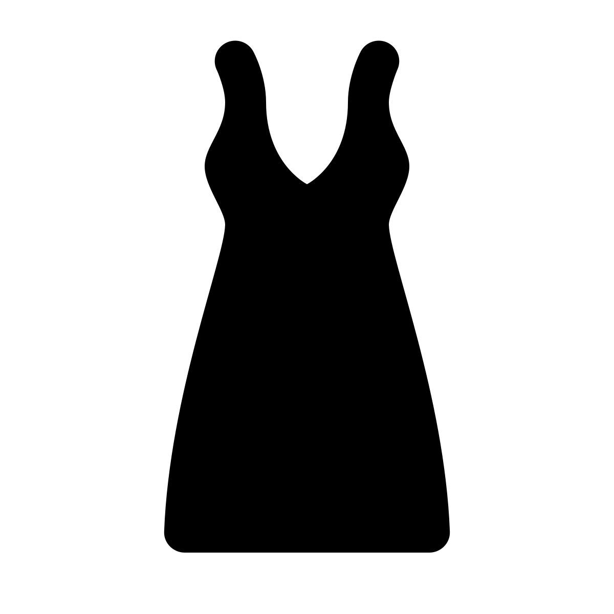 ios 17 glyph style slip vestido icon