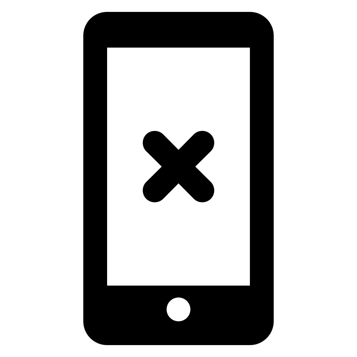 ios 17 glyph style smartphone decilne icon