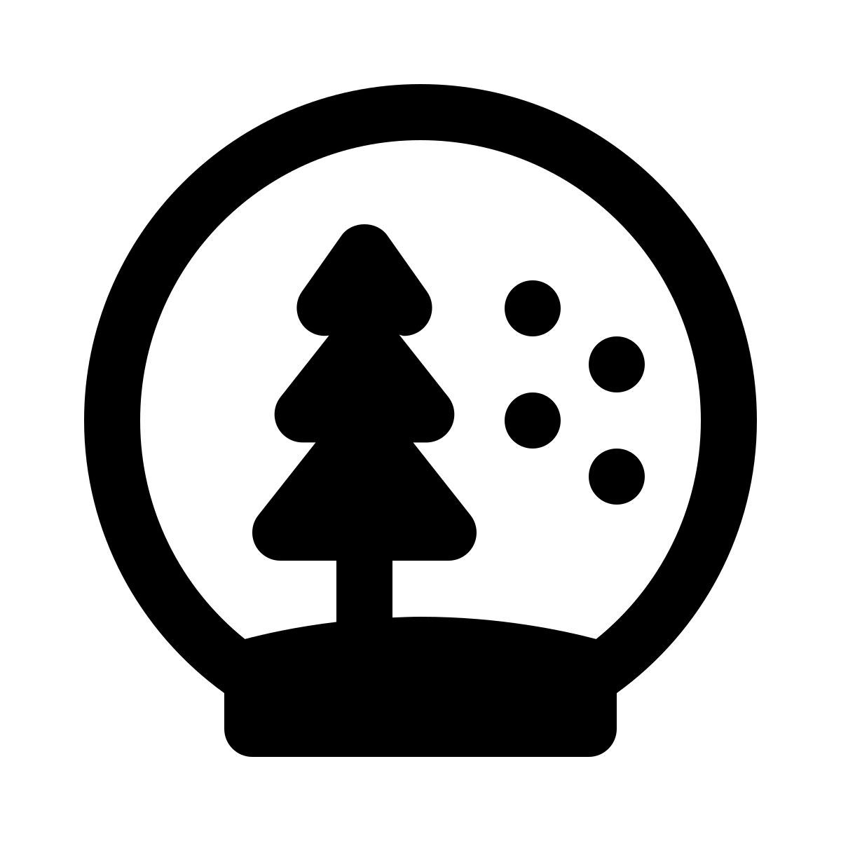 ios 17 glyph style snow globe icon