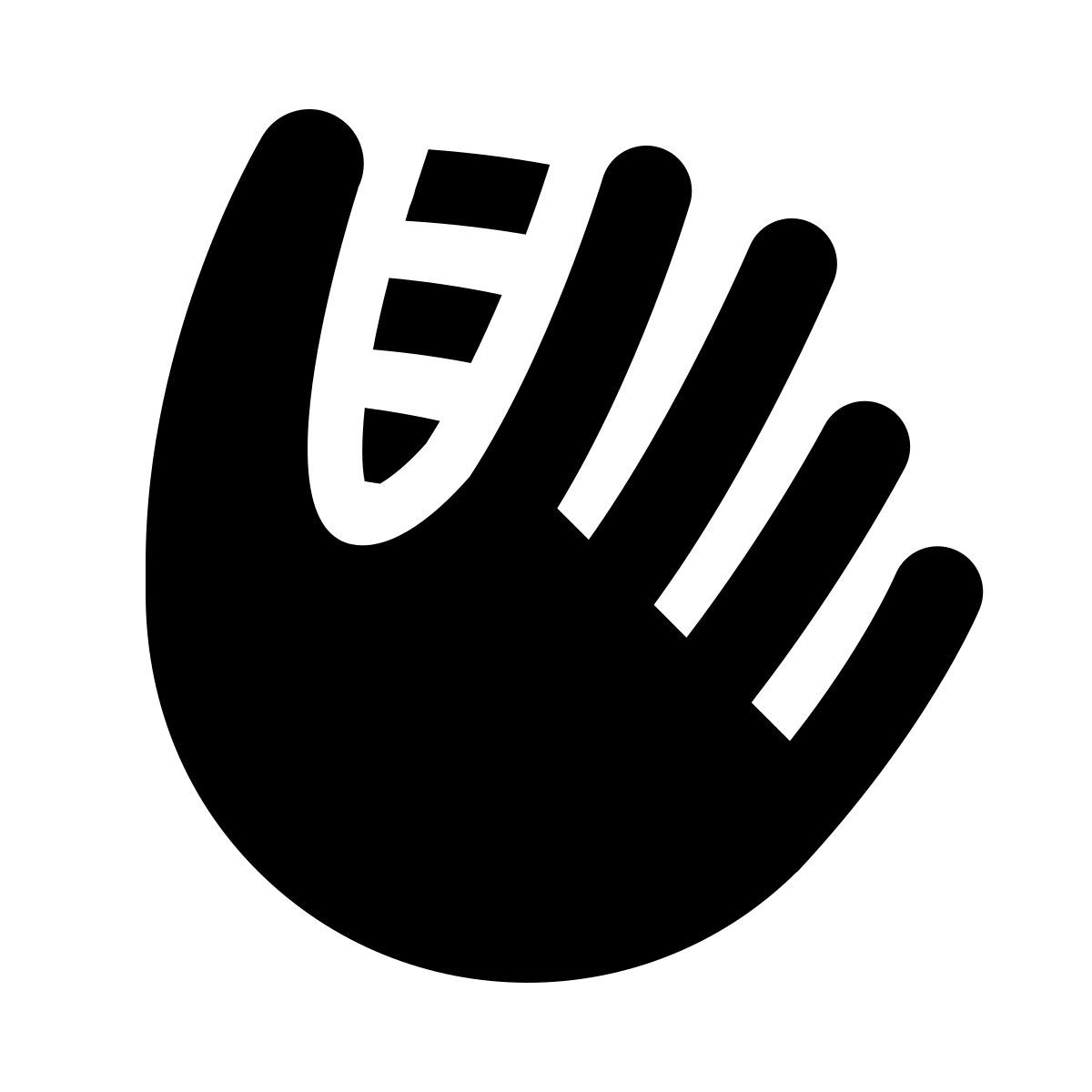 ios 17 glyph style 垒球手套 icon