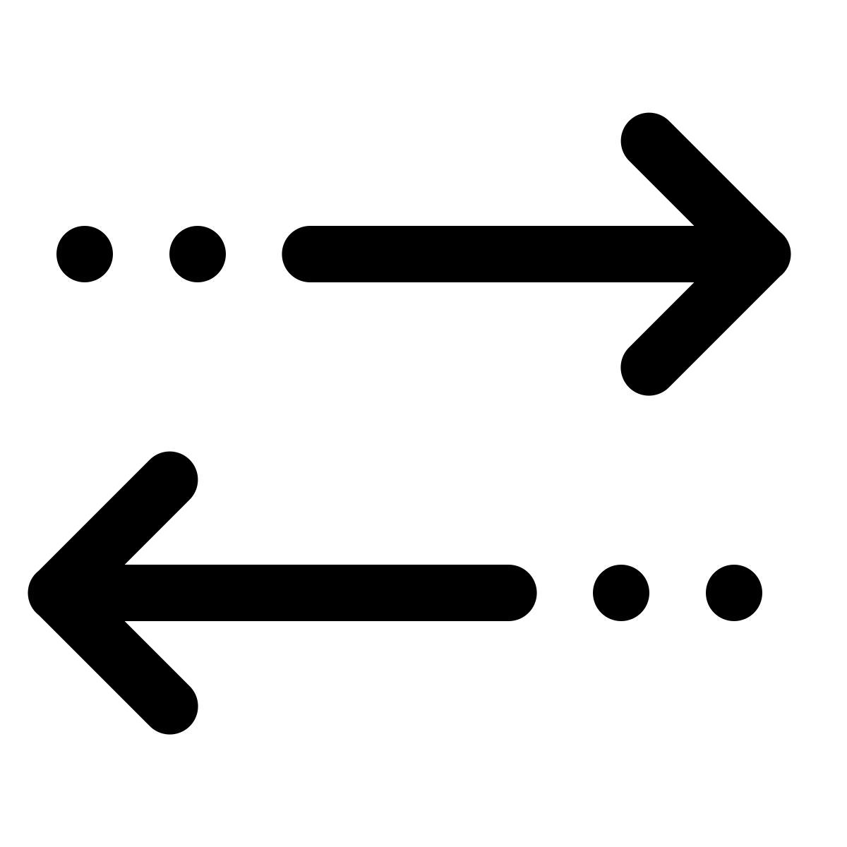 ios 17 glyph style flecha direccional horizontal icon