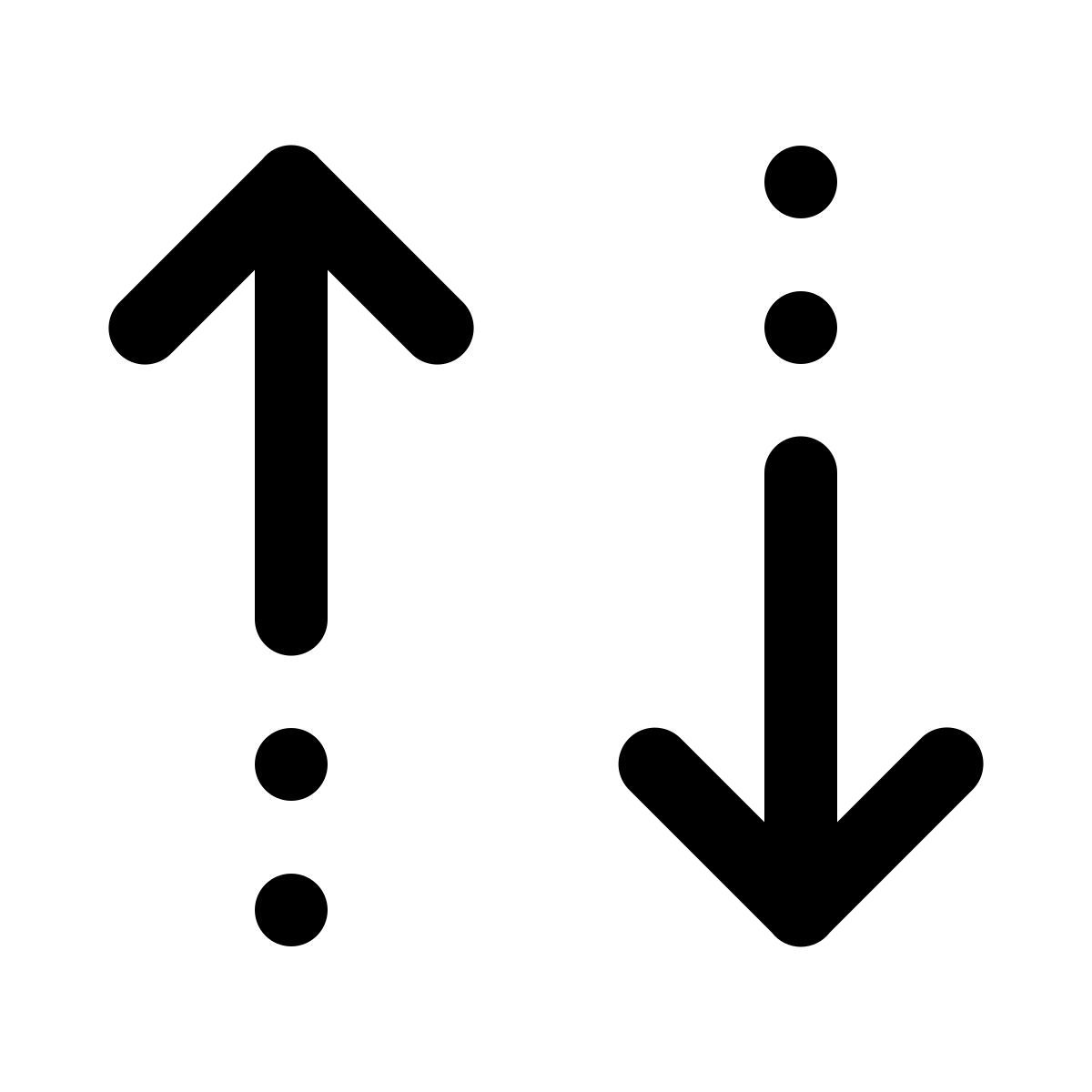 ios 17 glyph style sorting arrows icon
