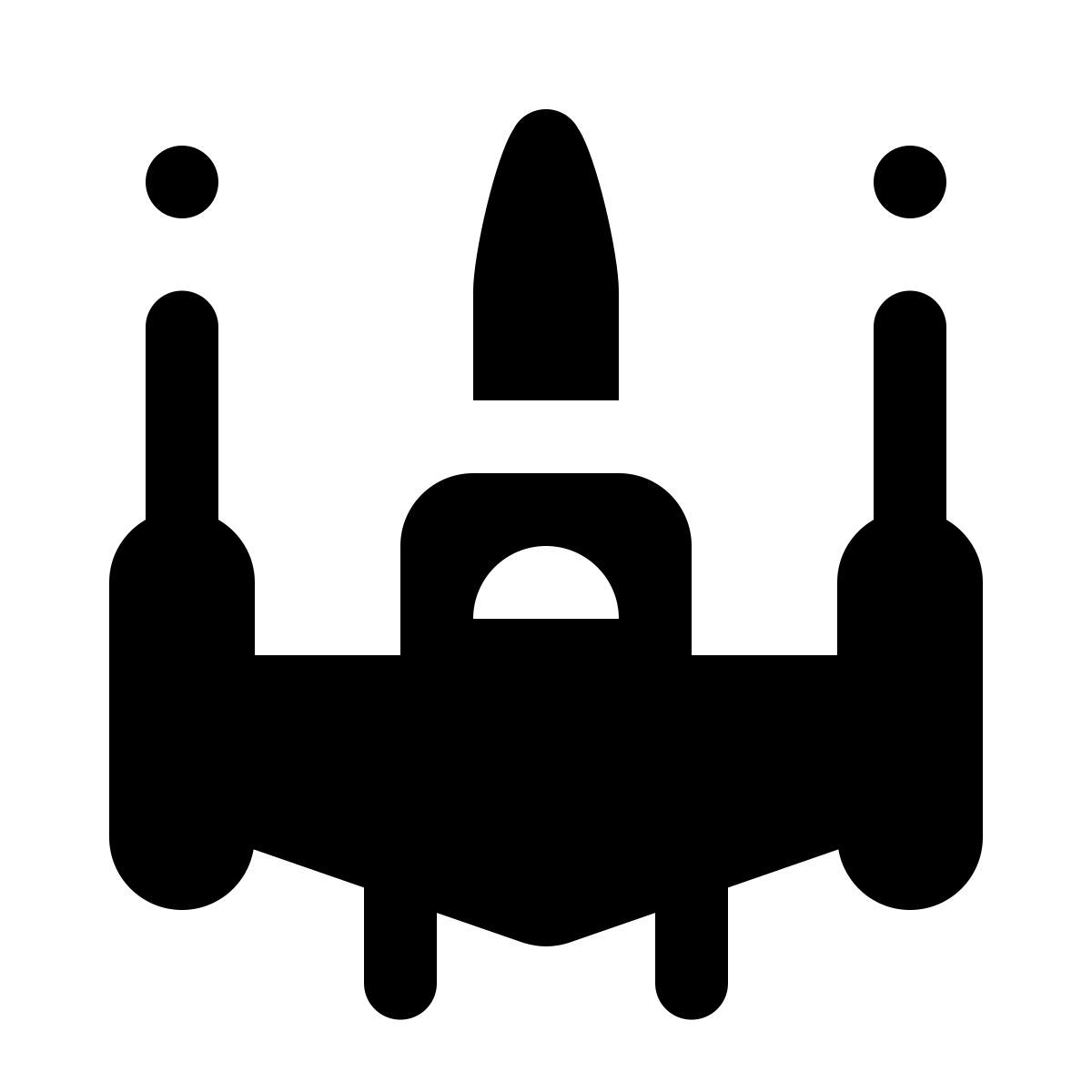 ios 17 glyph style space fighter icon