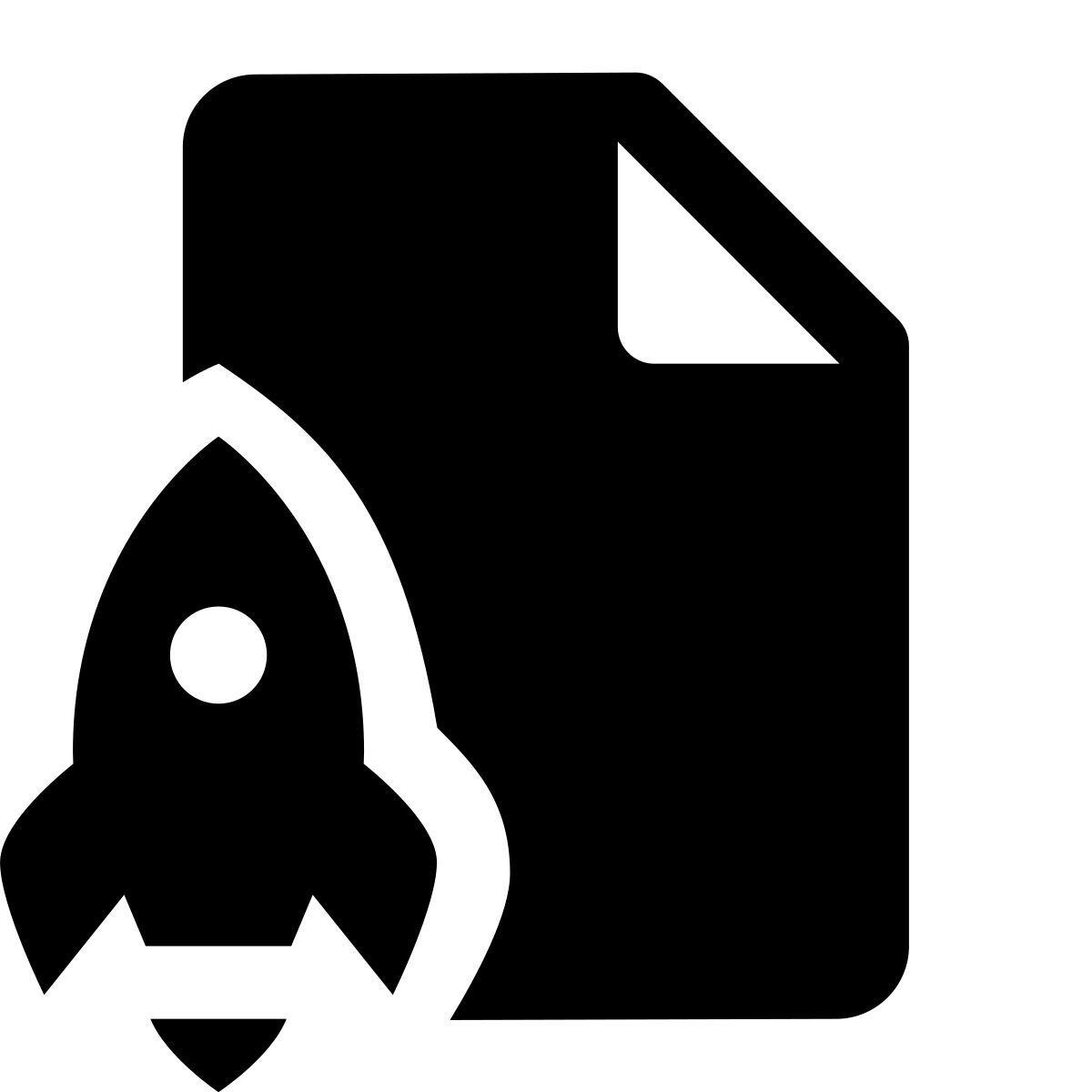 ios 17 glyph style spaceship launch documentation icon