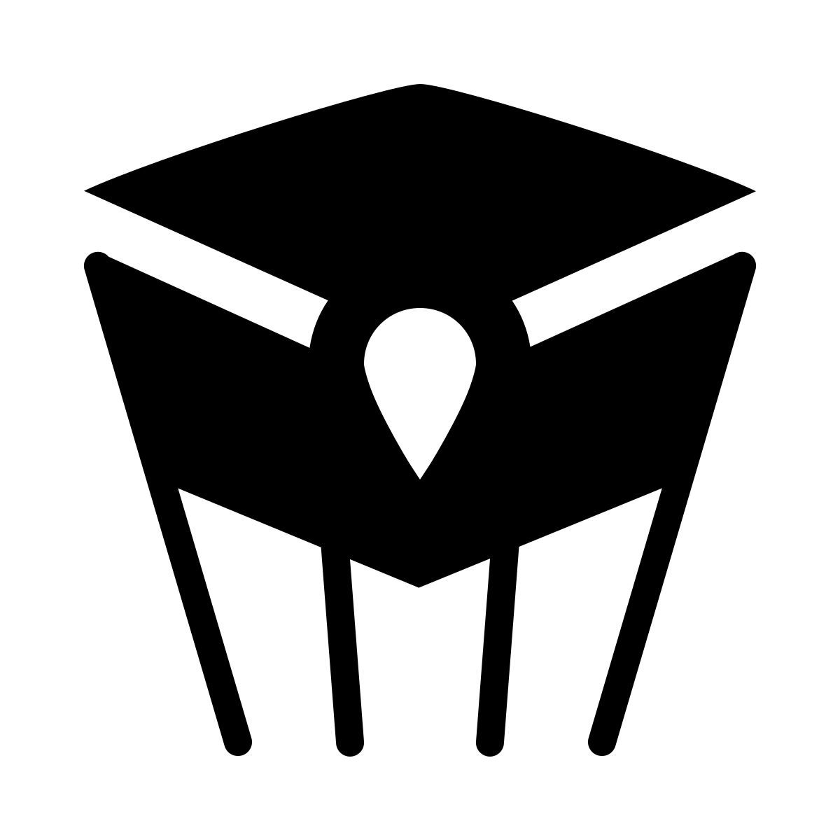 ios 17 glyph style paracaídas cuadrados icon