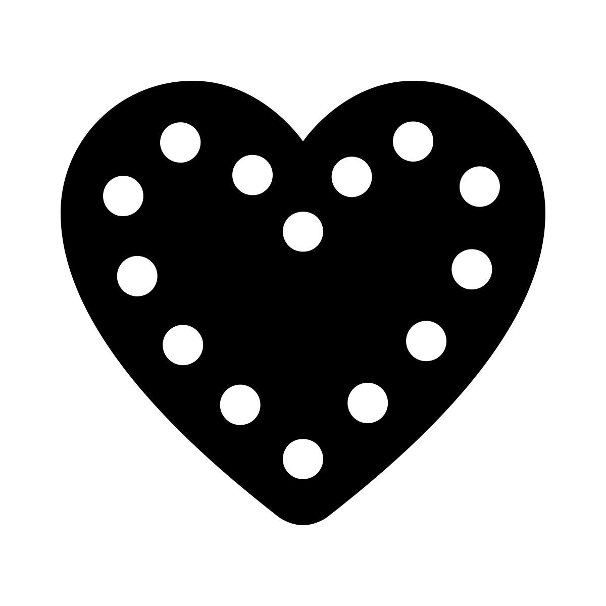 ios 17 glyph style cœur cousu icon