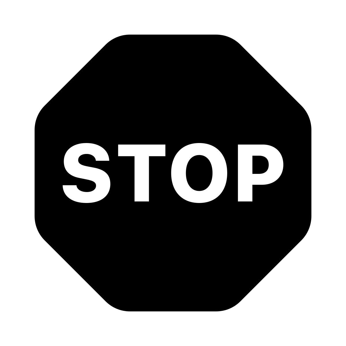 ios 17 glyph style stop sign icon