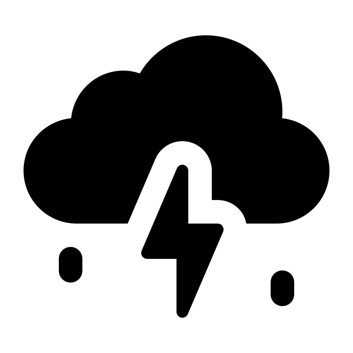 ios 17 glyph style 폭풍 icon