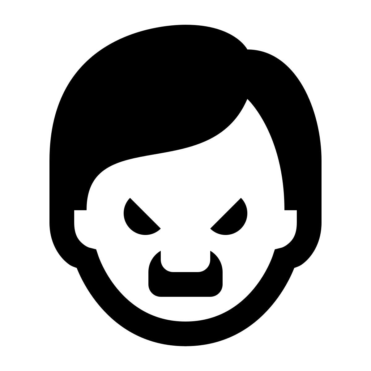 ios 17 glyph style mad icon