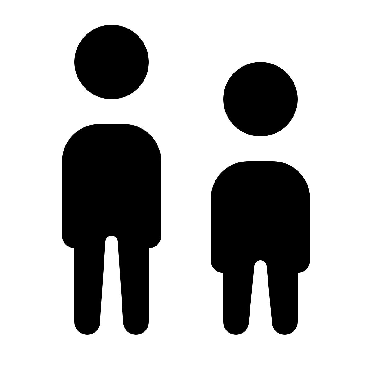 ios 17 glyph style 키가 큰 사람 icon