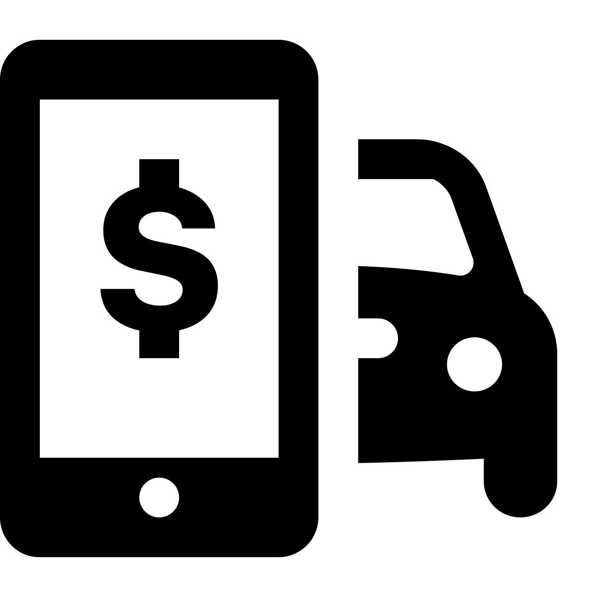 ios 17 glyph style taxi car cab transport vehicle transport services solicitud 03 icon