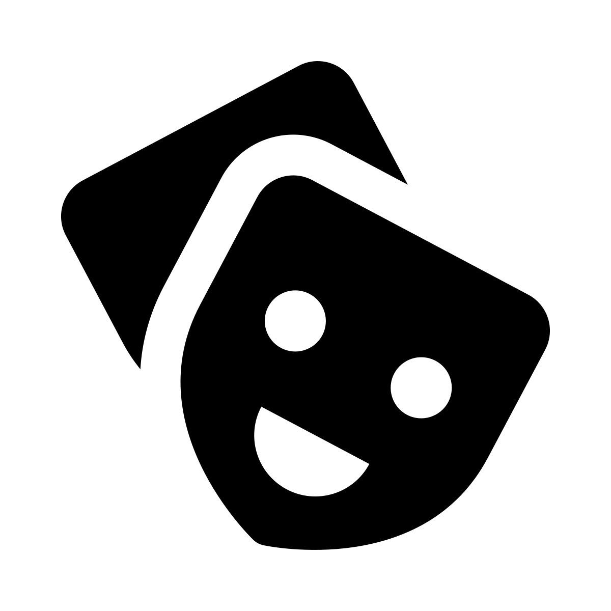 ios 17 glyph style máscaras de teatro icon