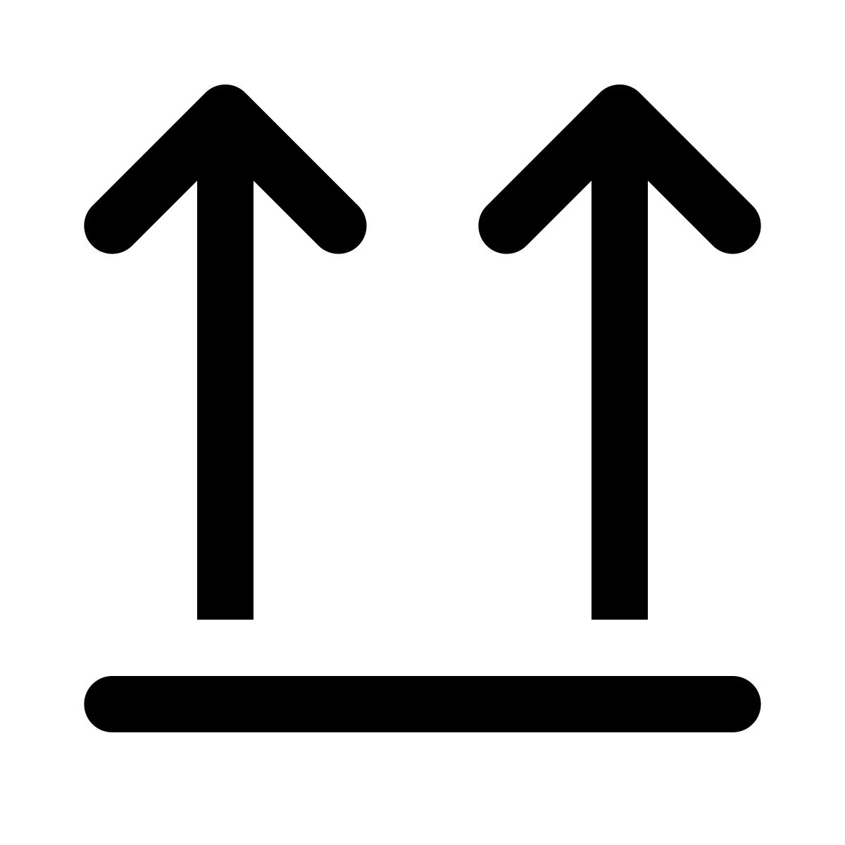 ios 17 glyph style este lado para cima icon