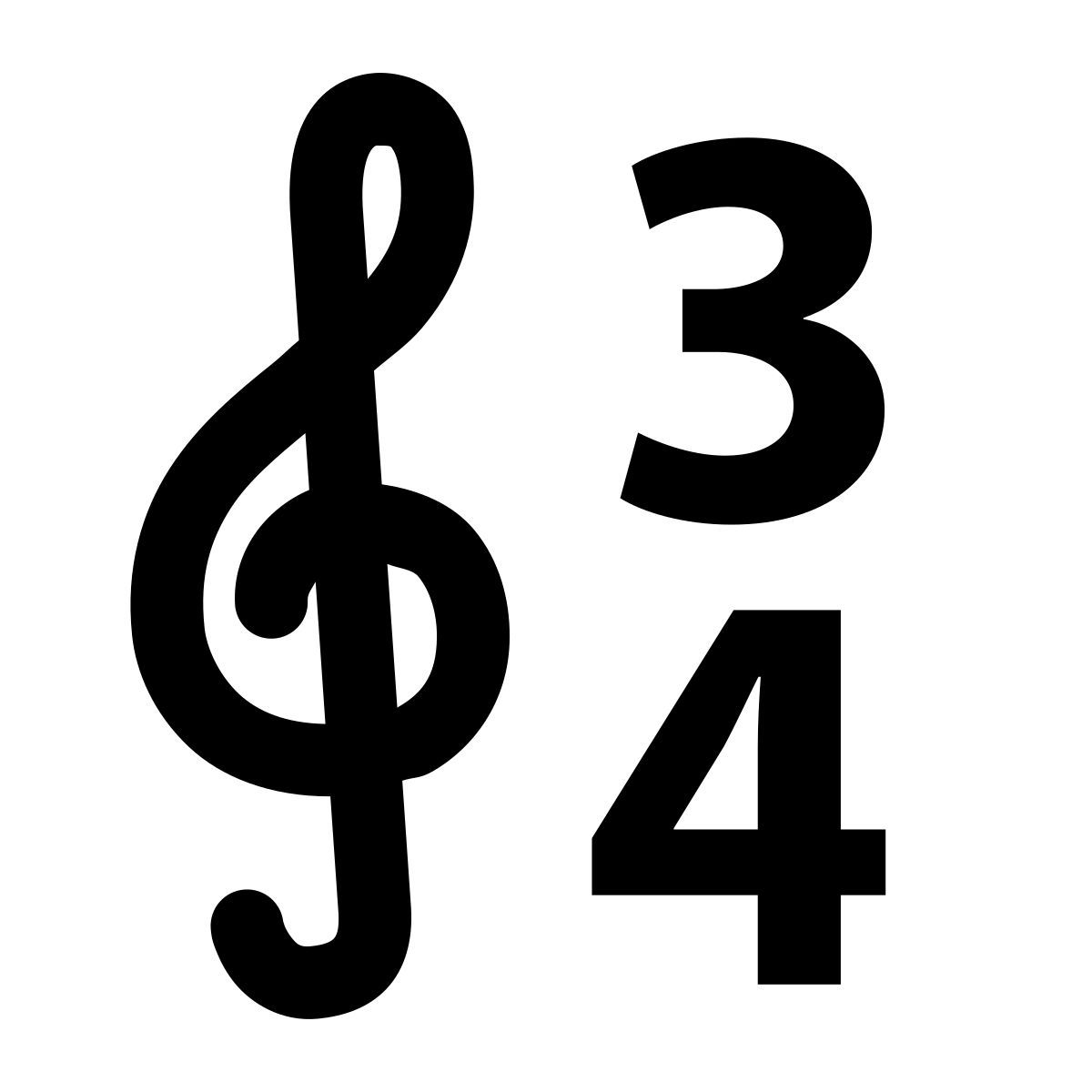 ios 17 glyph style three four icon