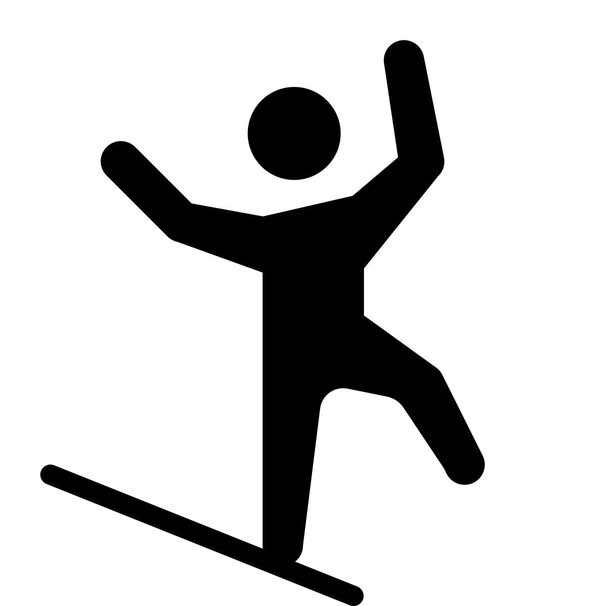 ios 17 glyph style 줄 타기 걷기 icon