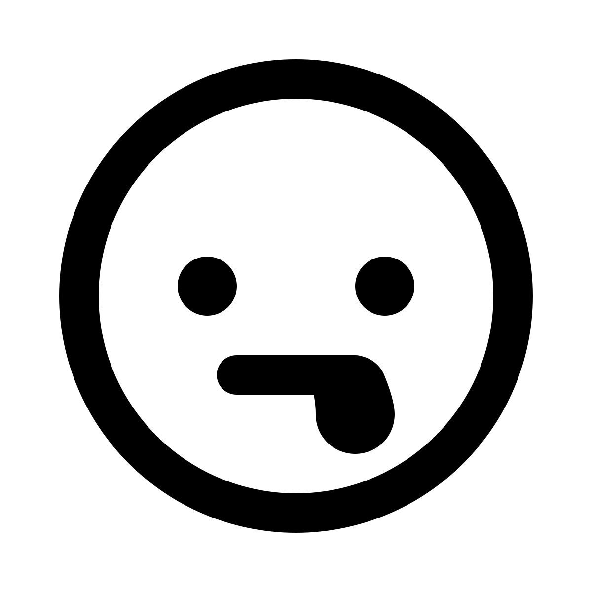 ios 17 glyph style 伸出舌头 icon