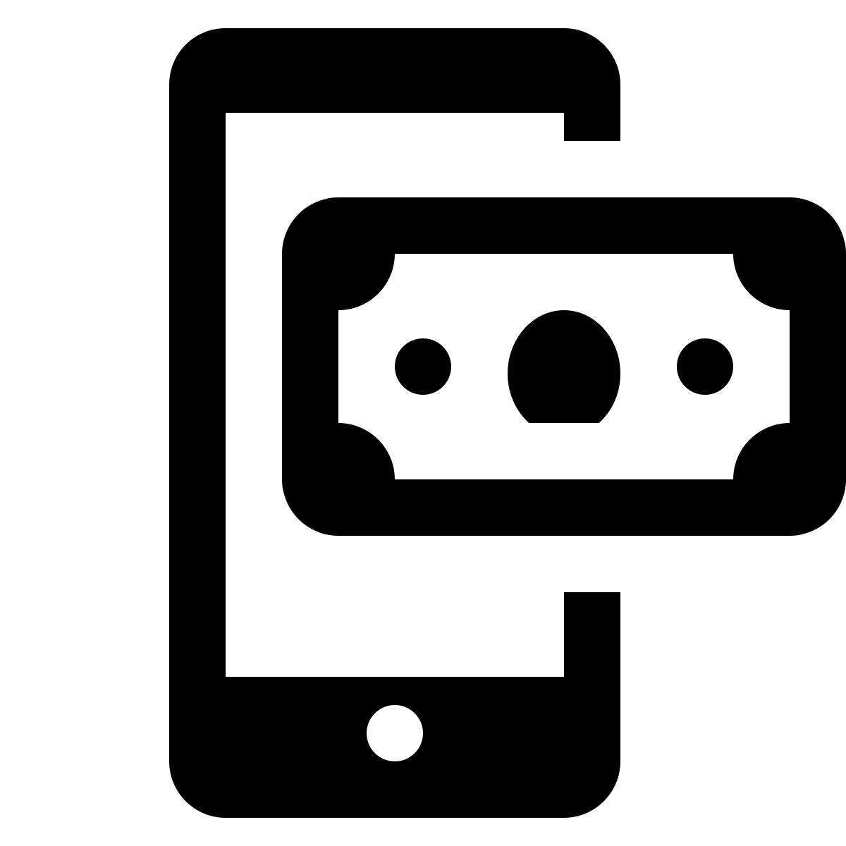 ios 17 glyph style pago de recarga icon