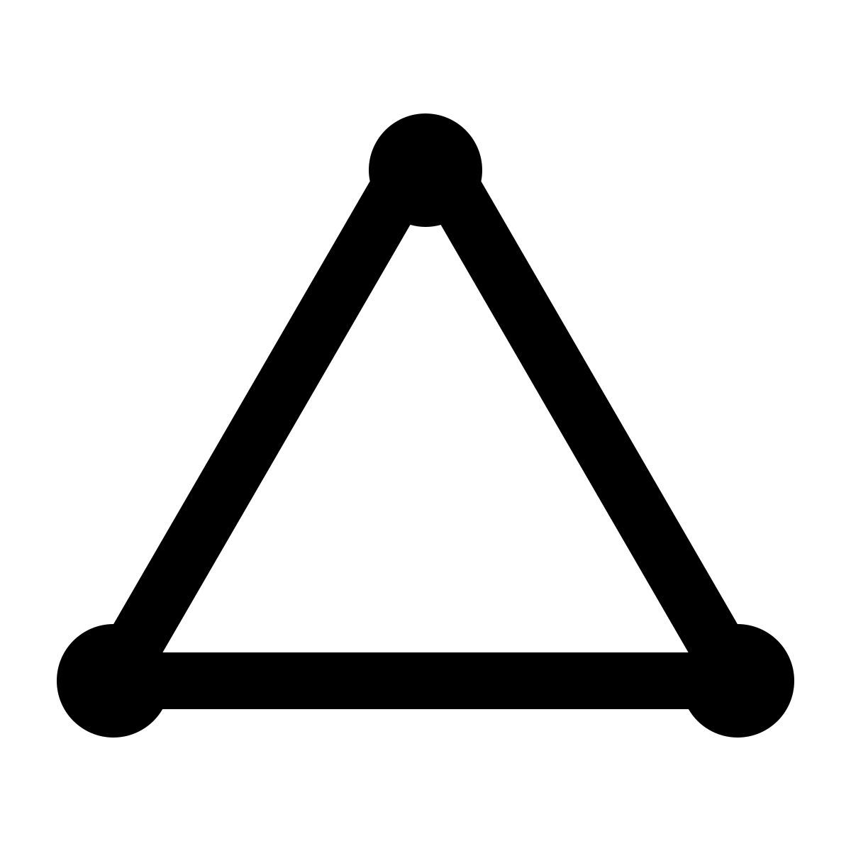 ios 17 glyph style triángulo icon