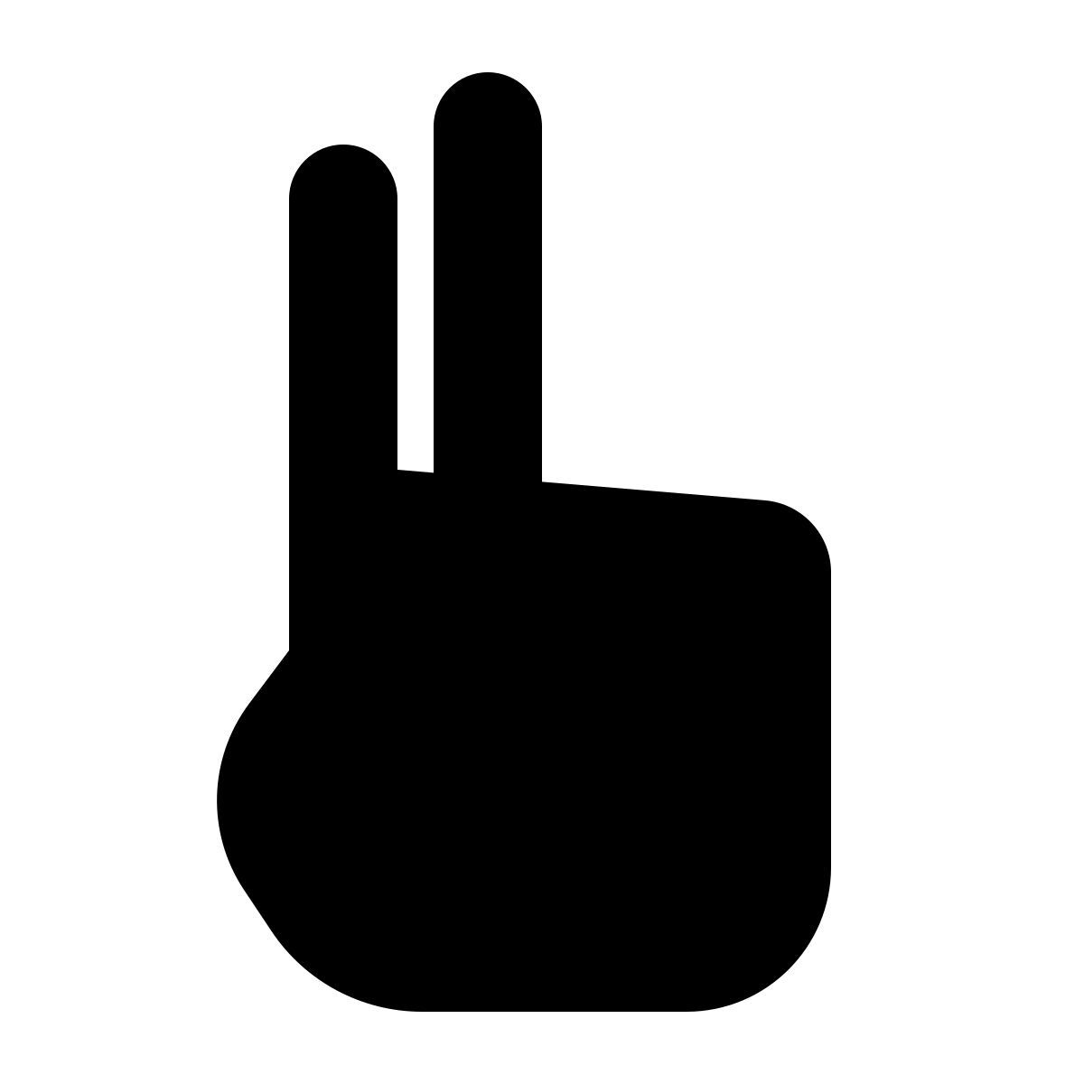 ios 17 glyph style two fingers icon