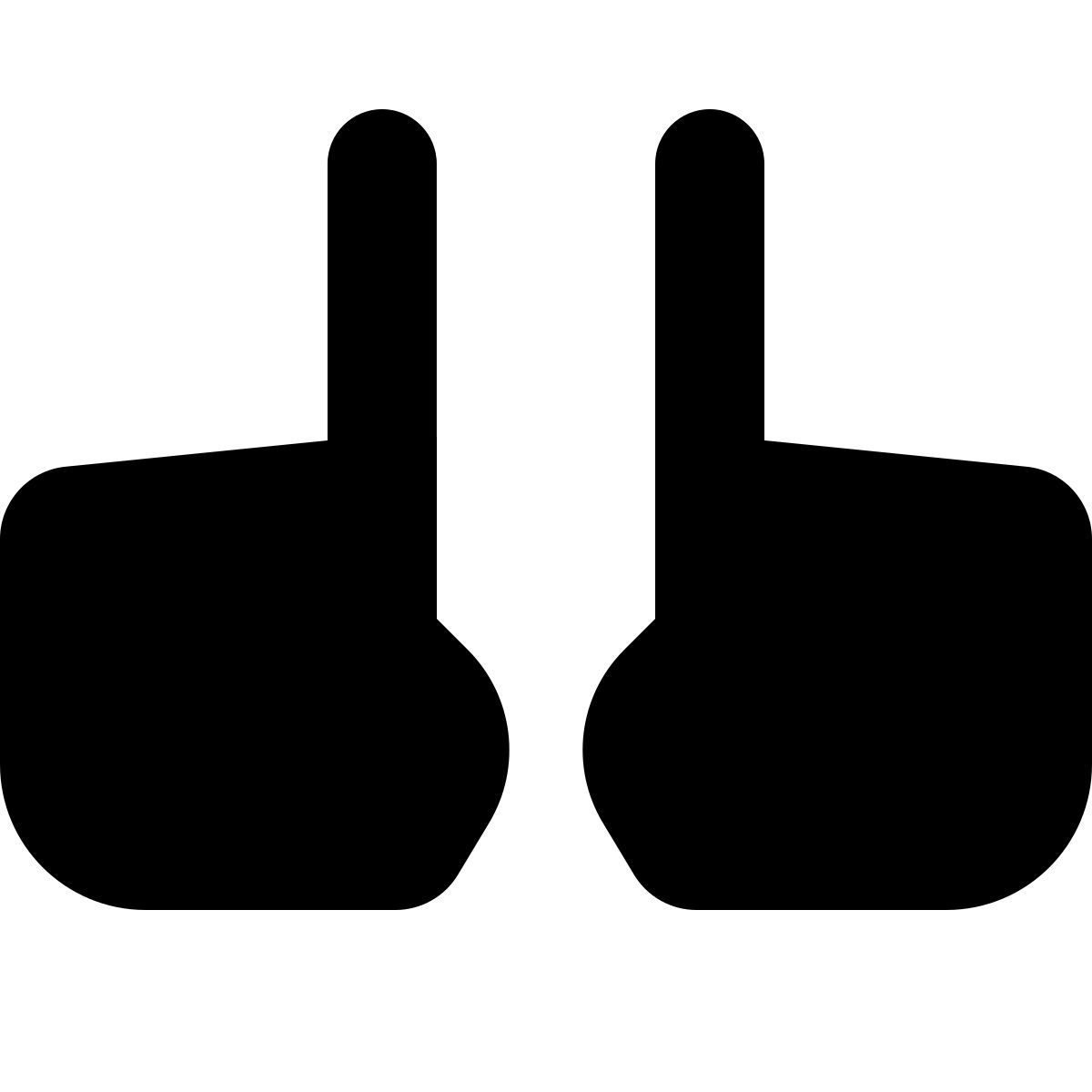 ios 17 glyph style deux mains icon