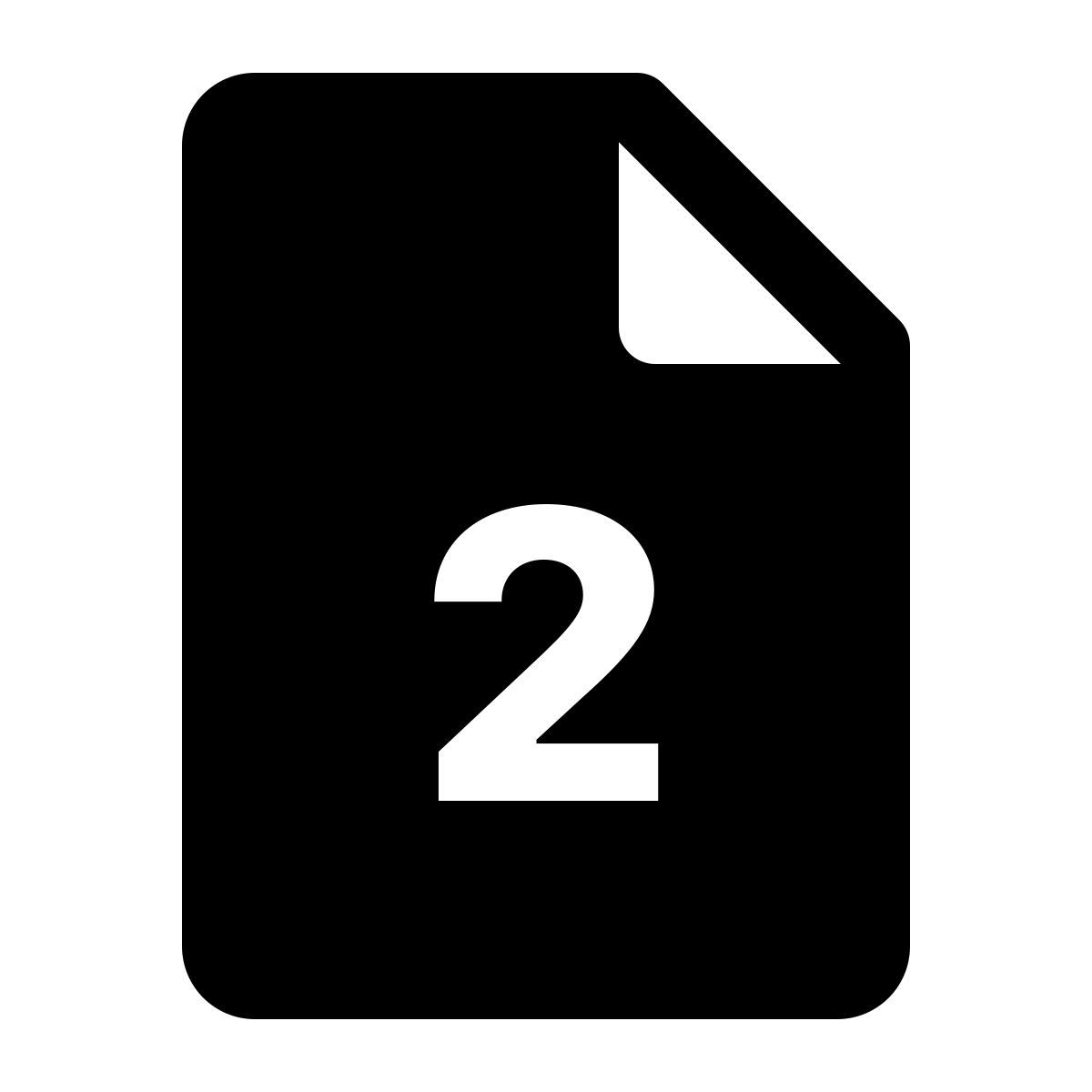 ios 17 glyph style duas páginas icon