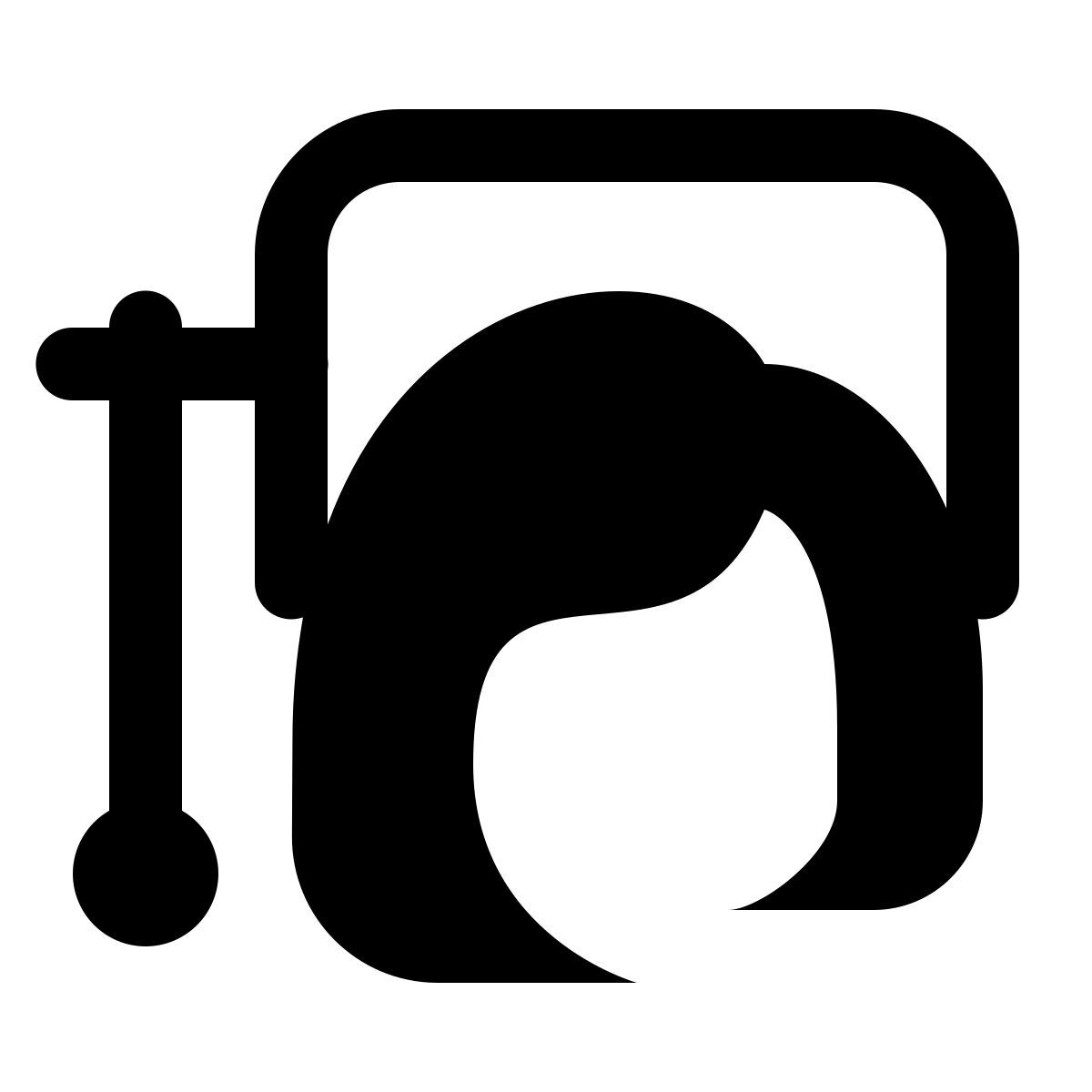 ios 17 glyph style unter druck weiblich icon