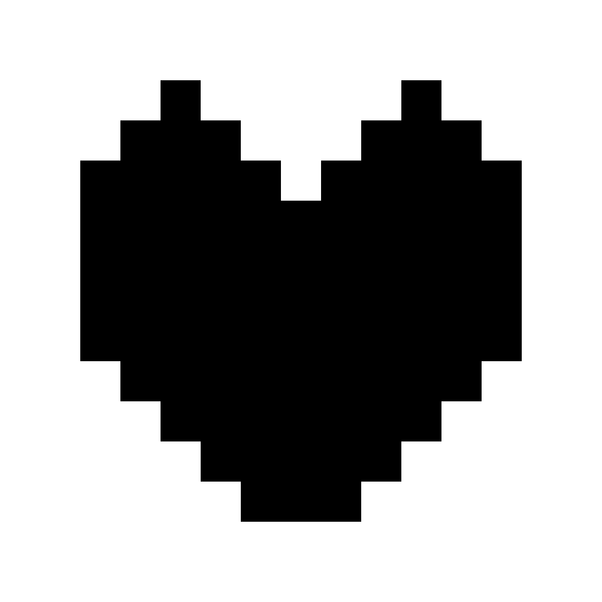 ios 17 glyph style undertale heart icon