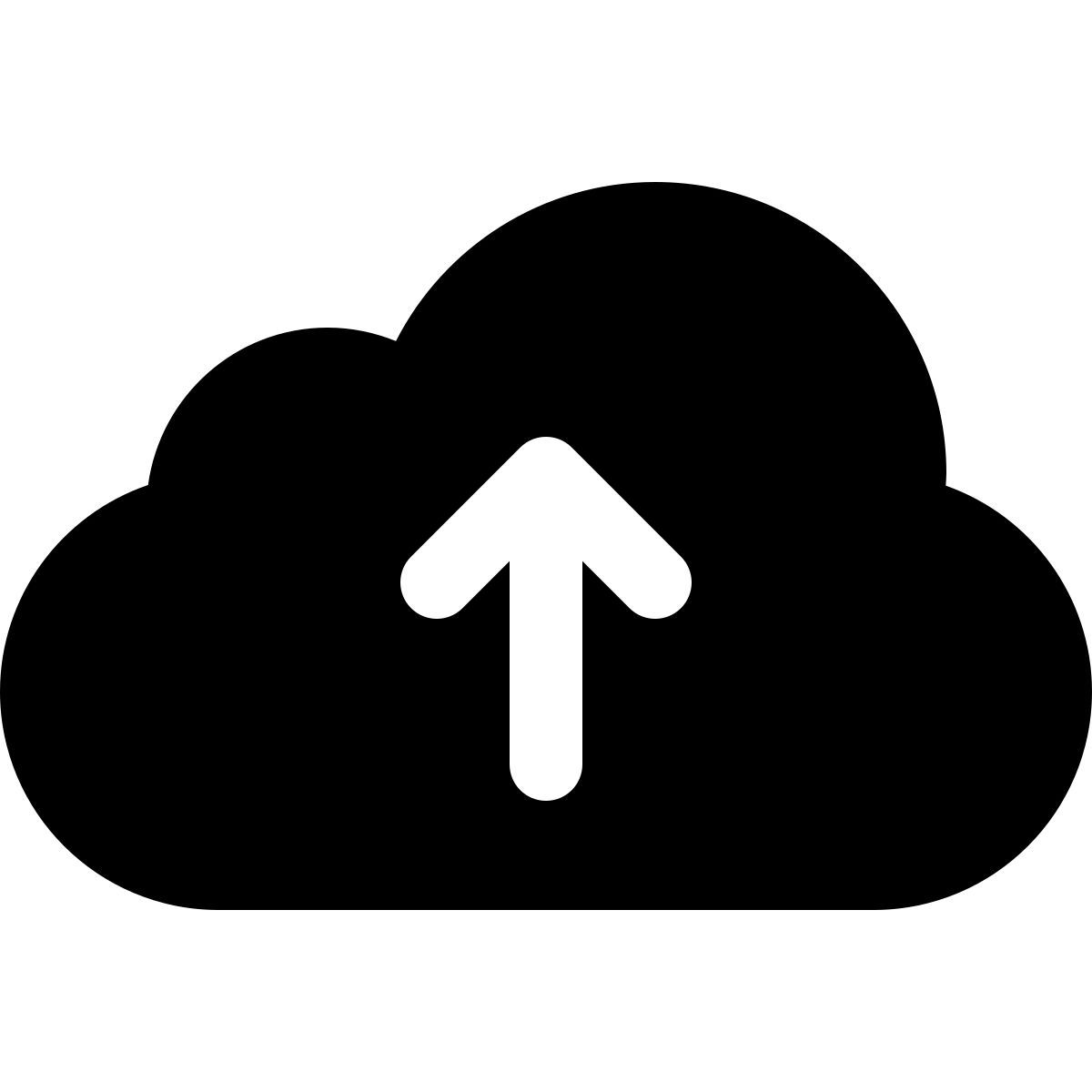 ios 17 glyph style 클라우드에 업로드 icon