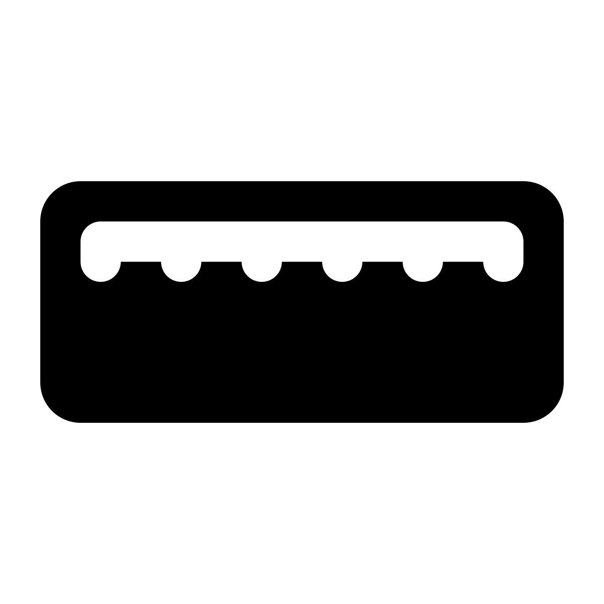 ios 17 glyph style usb micro a icon