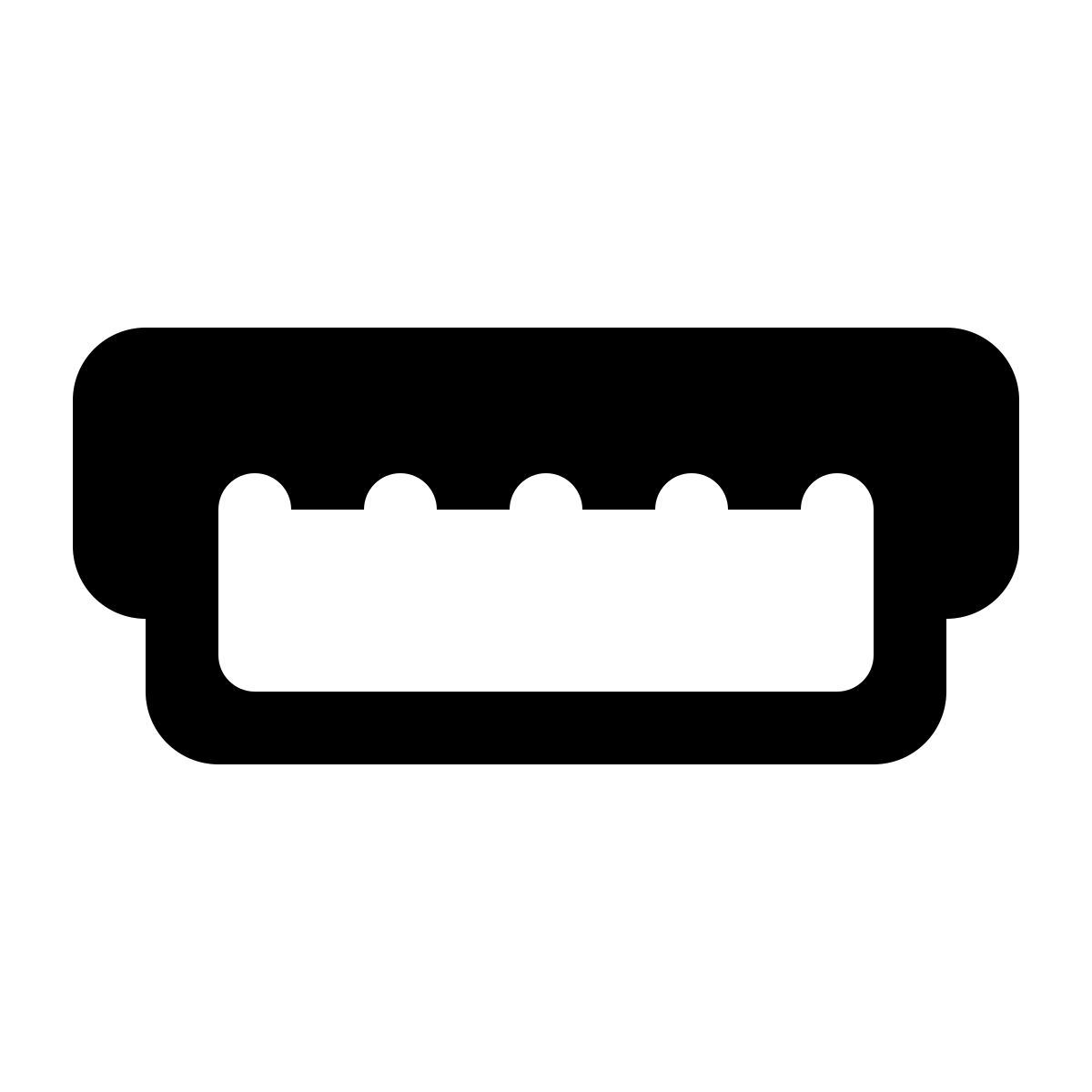 ios 17 glyph style usb迷你b icon